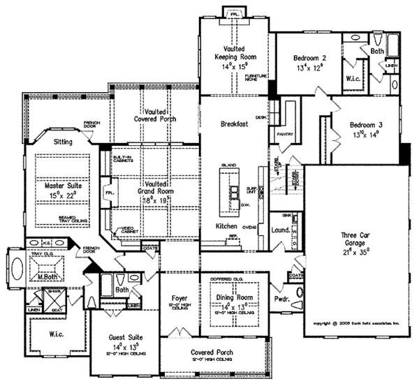 Architectural House Design - Country Floor Plan - Main Floor Plan #927-409