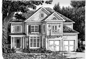 Colonial Exterior - Front Elevation Plan #927-888