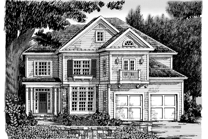 House Design - Colonial Exterior - Front Elevation Plan #927-888
