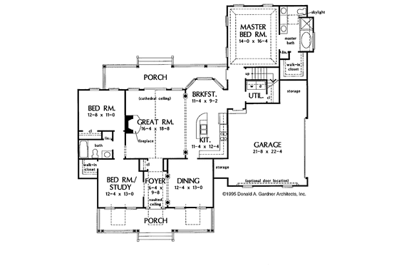 Floor Plan - Main Floor for Country House Plan #929-225 - 3 bed, 2 bath