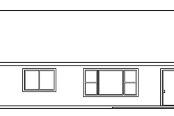 Exterior - Rear Elevation for Traditional House Plan #124-376 - 3 bed, 2 bath
