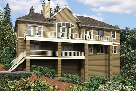 Exterior - Rear Elevation 1 for Traditional House Plan #48-915 - 3 bed, 3.5 bath
