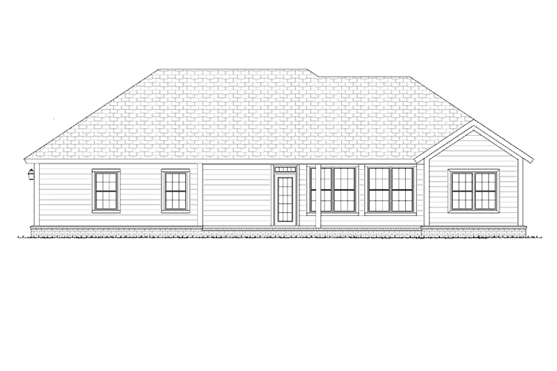 Home Plan - Exterior - Rear Elevation for Traditional House Plan #513-2154 - 3 bed, 2 bath
