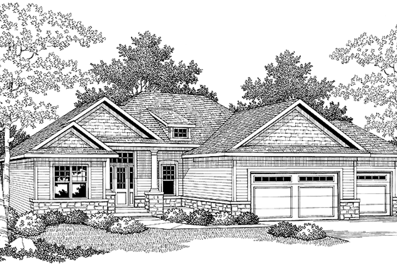 Home Plan - Country Exterior - Front Elevation Plan #70-1404