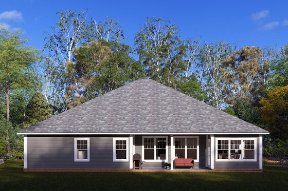 Exterior - Rear Elevation for Craftsman House Plan #513-2168 - 4 bed, 3.5 bath