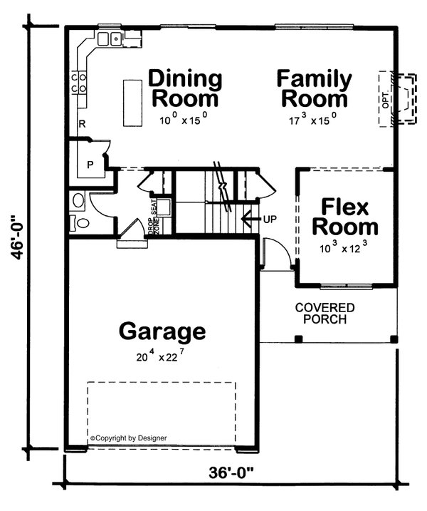 Traditional Floor Plan - Main Floor Plan #20-2087