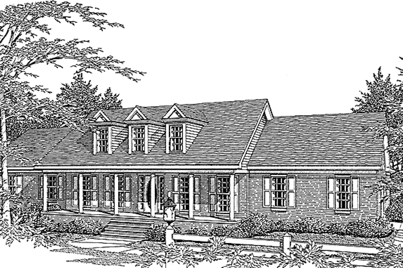 Dream House Plan - Ranch Exterior - Front Elevation Plan #10-284