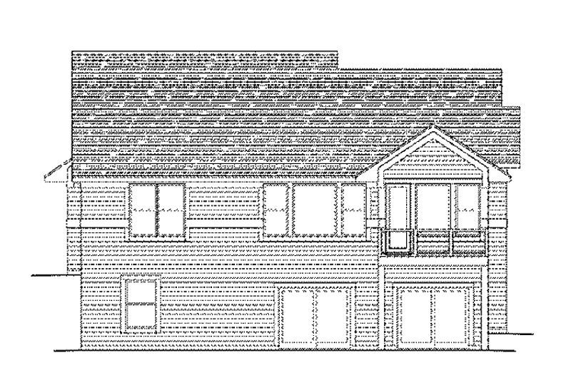 Home Plan - Exterior - Rear Elevation for Ranch House Plan #51-1058 - 2 bed, 2.5 bath