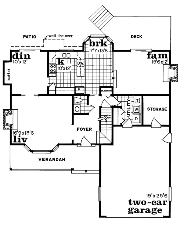 Home Plan - Country Floor Plan - Main Floor Plan #47-690