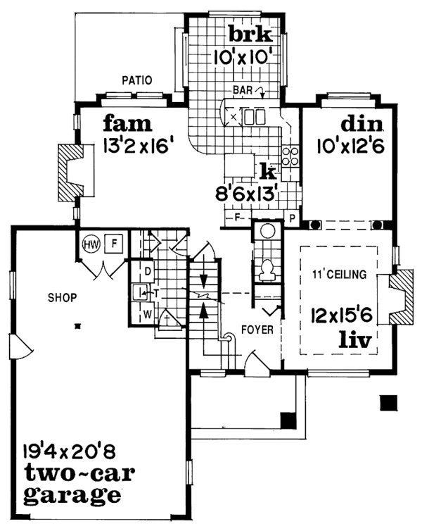 Architectural House Design - Contemporary Floor Plan - Main Floor Plan #47-819
