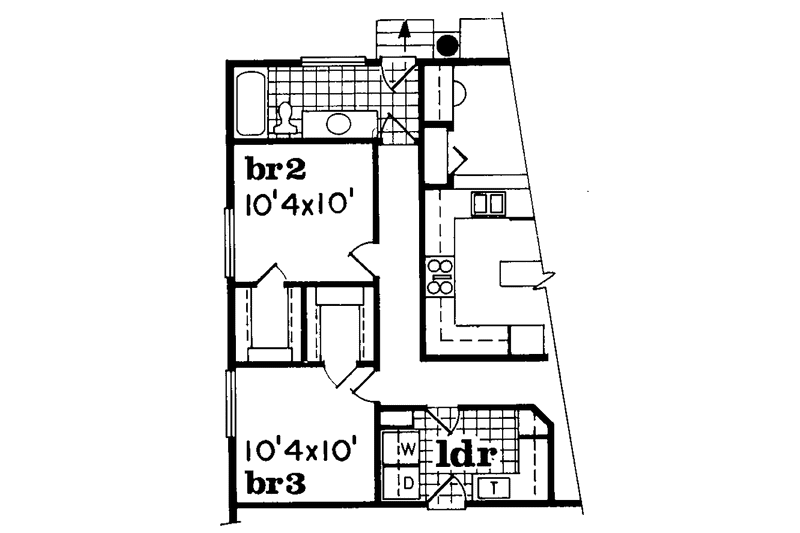Home Plan - Floor Plan - Other Floor for Mediterranean House Plan #47-854 - 3 bed, 3 bath