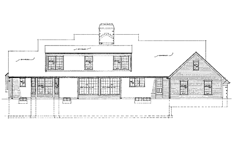 Dream House Plan - Exterior - Rear Elevation for Country House Plan #72-862 - 4 bed, 2 bath