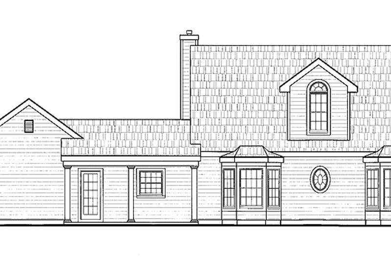 House Design - Exterior - Rear Elevation for Country House Plan #314-204 - 3 bed, 2.5 bath