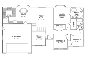 Floor Plan - Main Floor for Ranch House Plan #1060-35 - 5 bed, 3 bath
