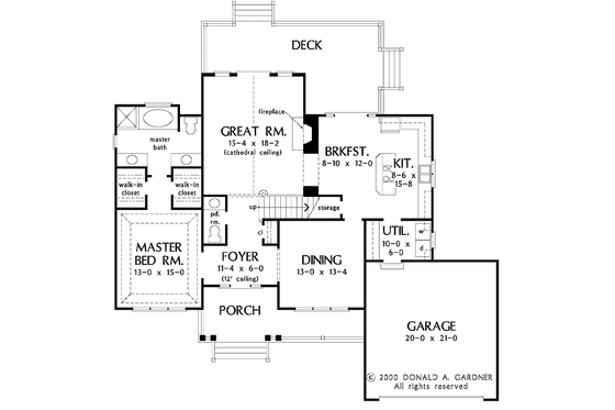 Floor Plan - Main Floor for Country House Plan #929-653 - 3 bed, 2.5 bath