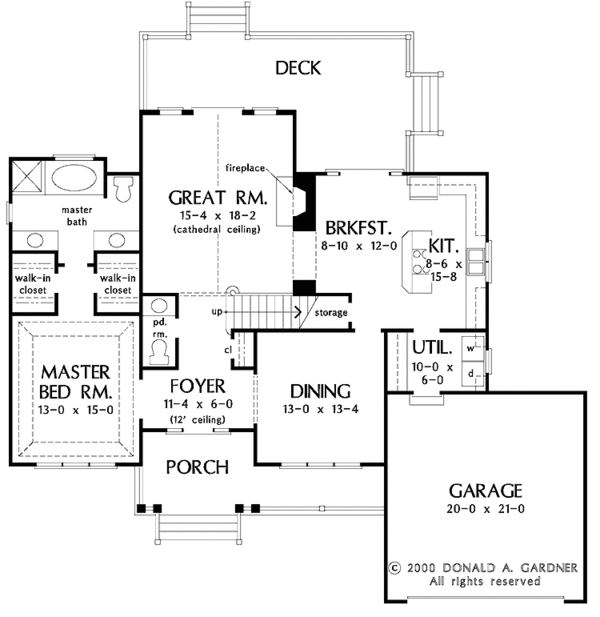 House Plan Design - Country Floor Plan - Main Floor Plan #929-653