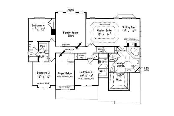 Floor Plan - Upper Floor for Traditional House Plan #927-489 - 5 bed, 4 bath