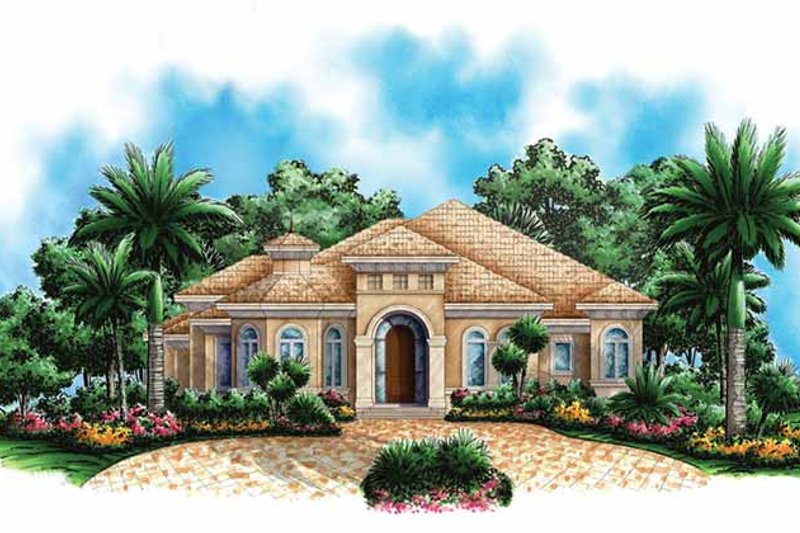 House Plan Design - Mediterranean Exterior - Front Elevation Plan #1017-140