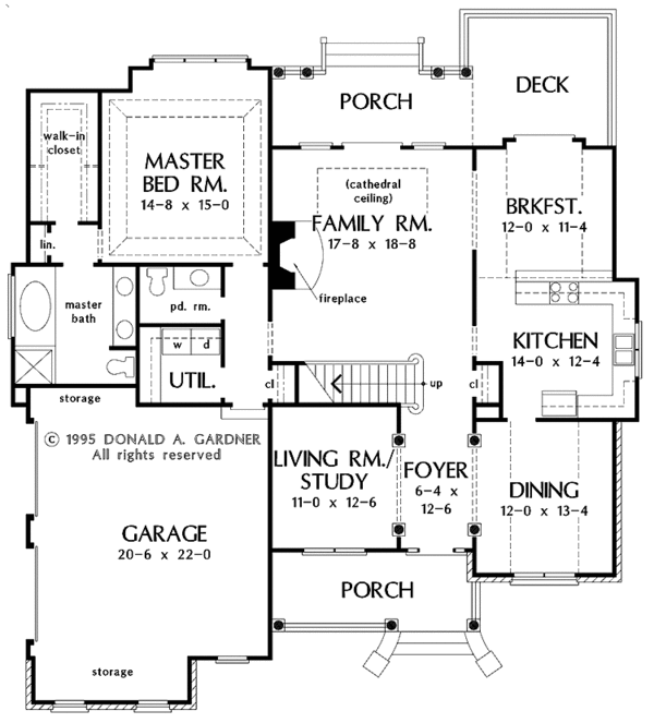Dream House Plan - Traditional Floor Plan - Main Floor Plan #929-232
