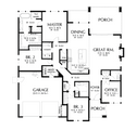 Contemporary Style House Plan - 4 Beds 2.5 Baths 2179 Sq/Ft Plan #48-1040 