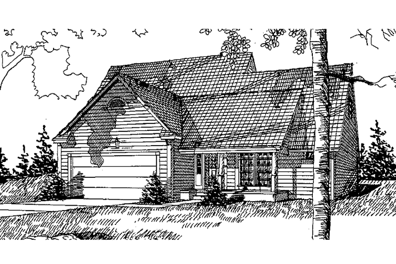 Architectural House Design - Country Exterior - Front Elevation Plan #405-265