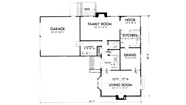Architectural House Design - Tudor Floor Plan - Main Floor Plan #320-1295