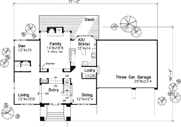 House Plan Design - Classical Floor Plan - Main Floor Plan #320-509