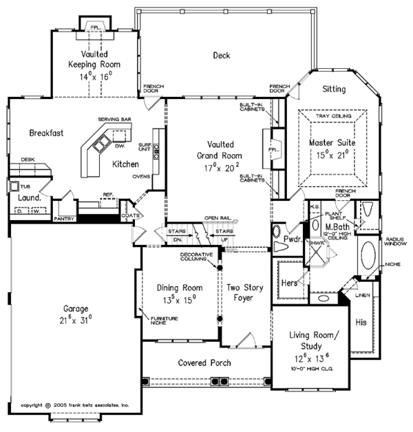 Dream House Plan - Traditional Floor Plan - Main Floor Plan #927-365
