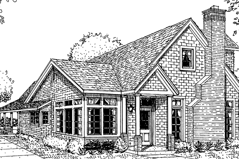 House Plan Design - European Exterior - Front Elevation Plan #410-3571