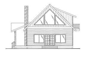 Exterior - Front Elevation 3 for Cottage House Plan #117-712 - 2 bed, 2 bath