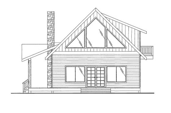 Exterior - Front Elevation 3 for Cottage House Plan #117-712 - 2 bed, 2 bath