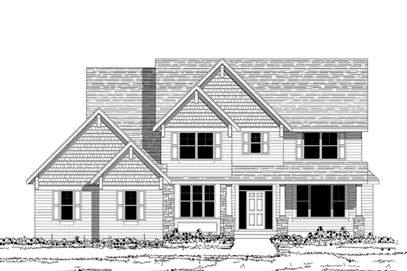 Architectural House Design - Traditional Exterior - Front Elevation Plan #51-1075