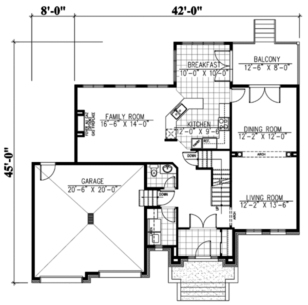European Floor Plan - Main Floor Plan #138-246