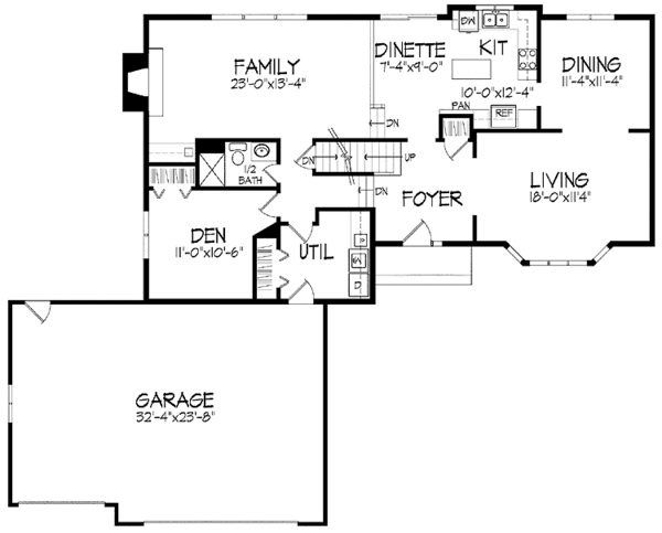 House Plan Design - European Floor Plan - Main Floor Plan #51-830