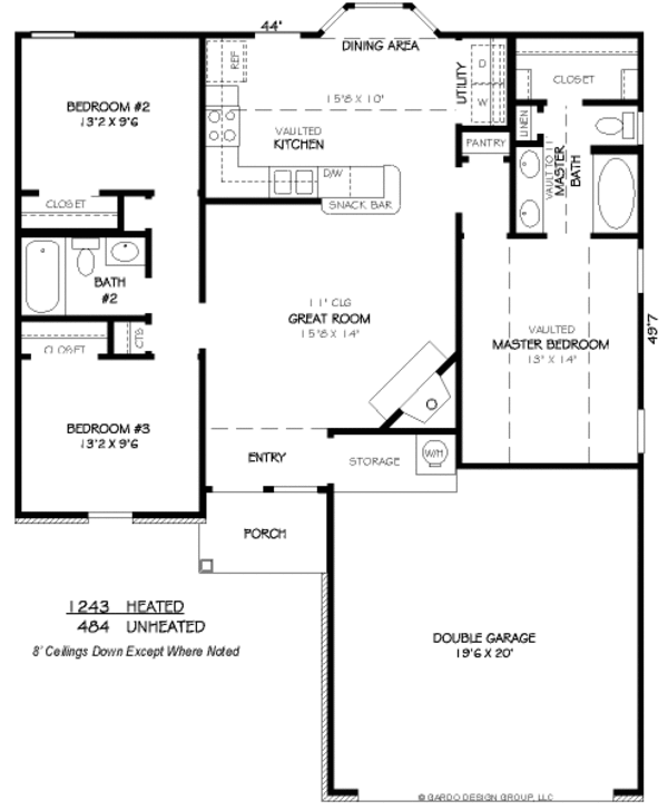 Traditional Floor Plan - Main Floor Plan #424-158