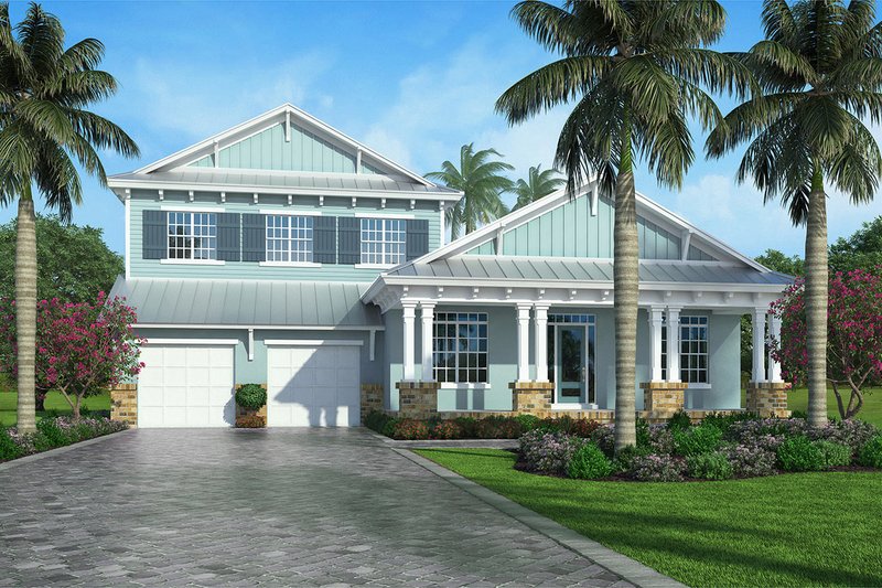 House Blueprint - Cottage Exterior - Front Elevation Plan #938-89