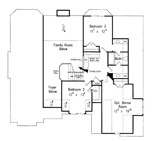House Design - Country Floor Plan - Upper Floor Plan #927-547