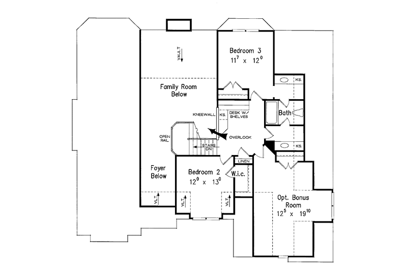 Dream House Plan - Floor Plan - Upper Floor for Country House Plan #927-547 - 4 bed, 3 bath