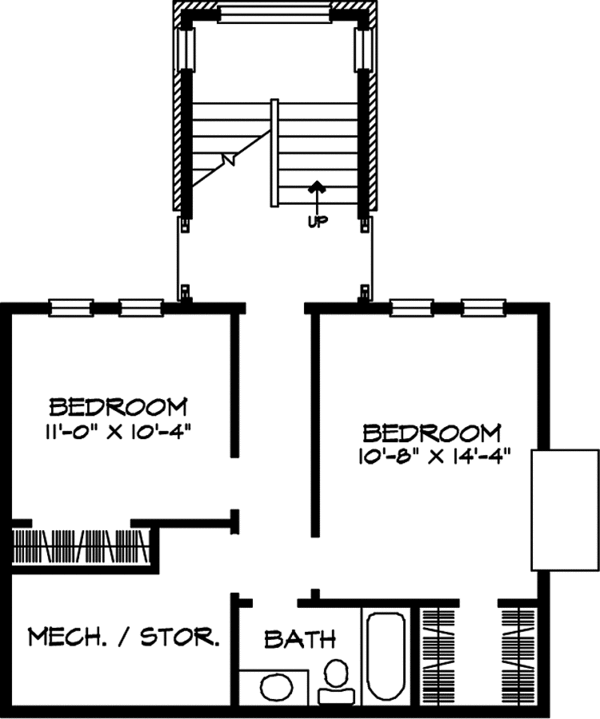 Home Plan - Country Floor Plan - Lower Floor Plan #140-180