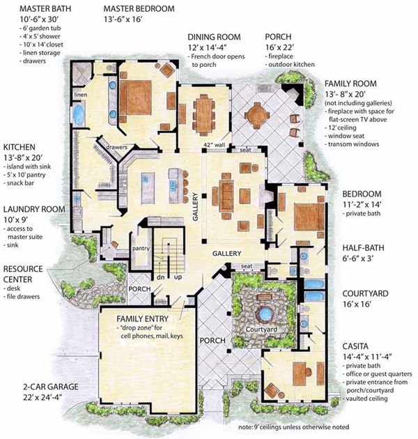 Dream House Plan - Cottage Floor Plan - Main Floor Plan #410-3568