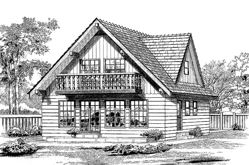 Home Plan - Exterior - Rear Elevation for Craftsman House Plan #47-923 - 3 bed, 2 bath