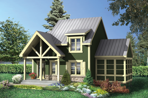 Country Exterior - Front Elevation Plan #25-4619