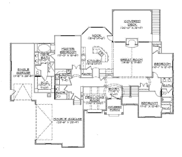 House Plan Design - Country Floor Plan - Main Floor Plan #945-135