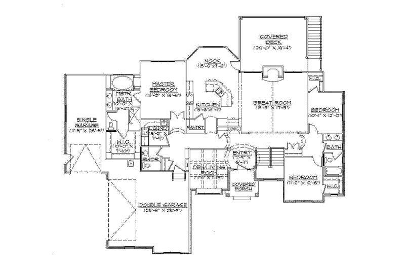 Home Plan - Floor Plan - Main Floor for Country House Plan #945-135 - 3 bed, 2.5 bath