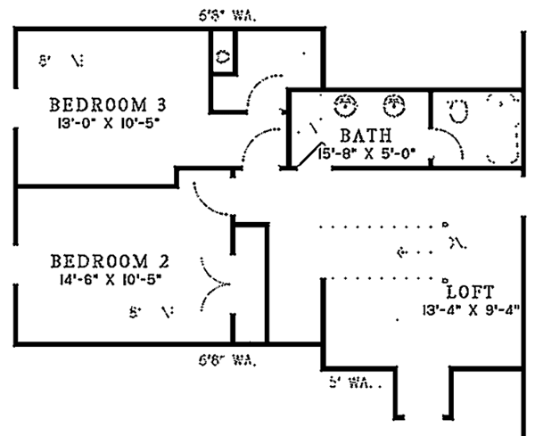 Architectural House Design - Country Floor Plan - Upper Floor Plan #17-2683
