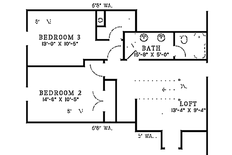 Home Plan - Floor Plan - Upper Floor for Country House Plan #17-2683 - 3 bed, 2.5 bath
