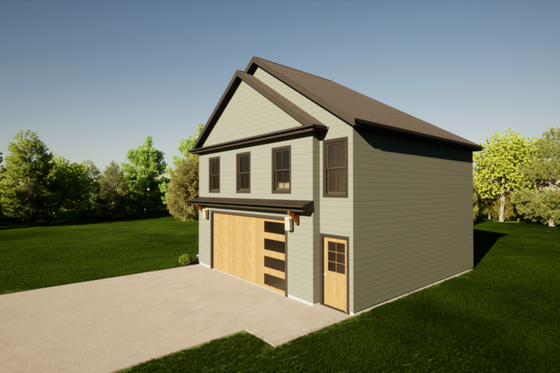 Exterior - Other Elevation for Contemporary House Plan #1116-12 - 2 bed, 1.5 bath