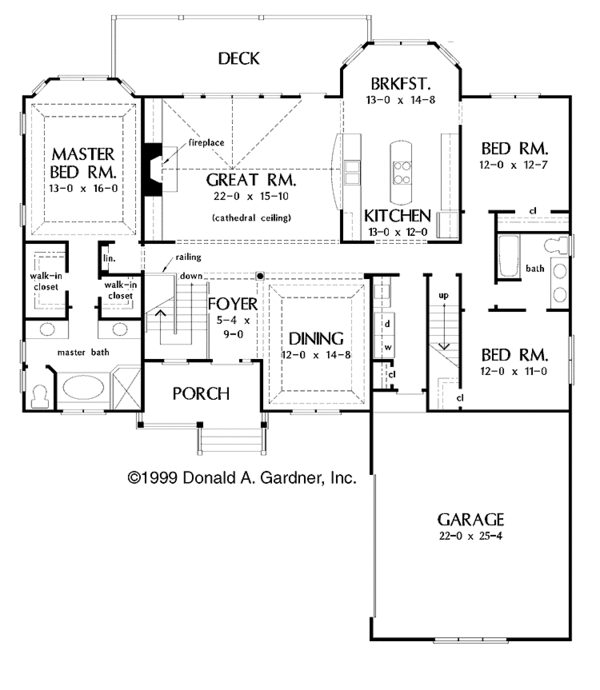 Architectural House Design - Craftsman Floor Plan - Main Floor Plan #929-448