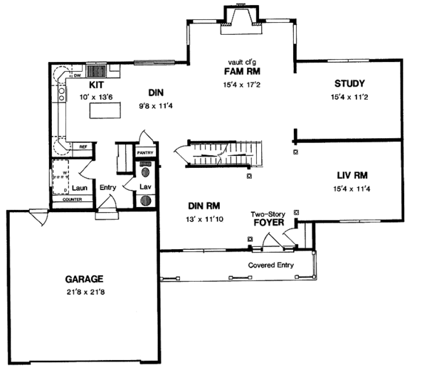 Dream House Plan - Country Floor Plan - Main Floor Plan #316-139