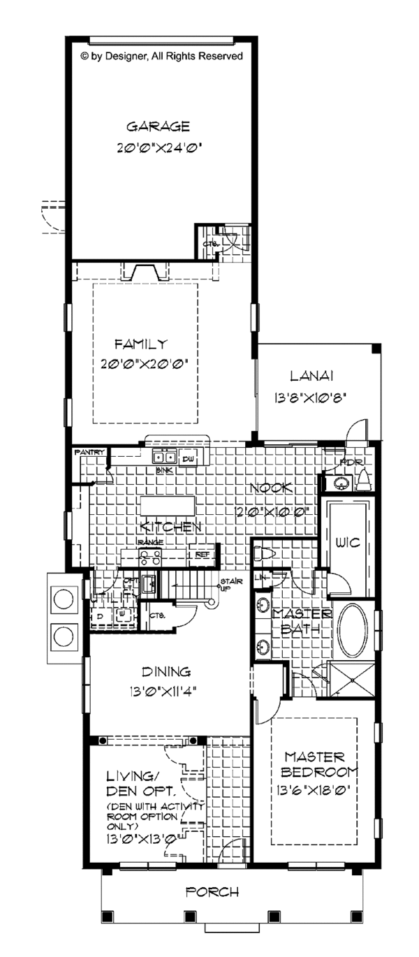 Home Plan - Colonial Floor Plan - Main Floor Plan #999-152